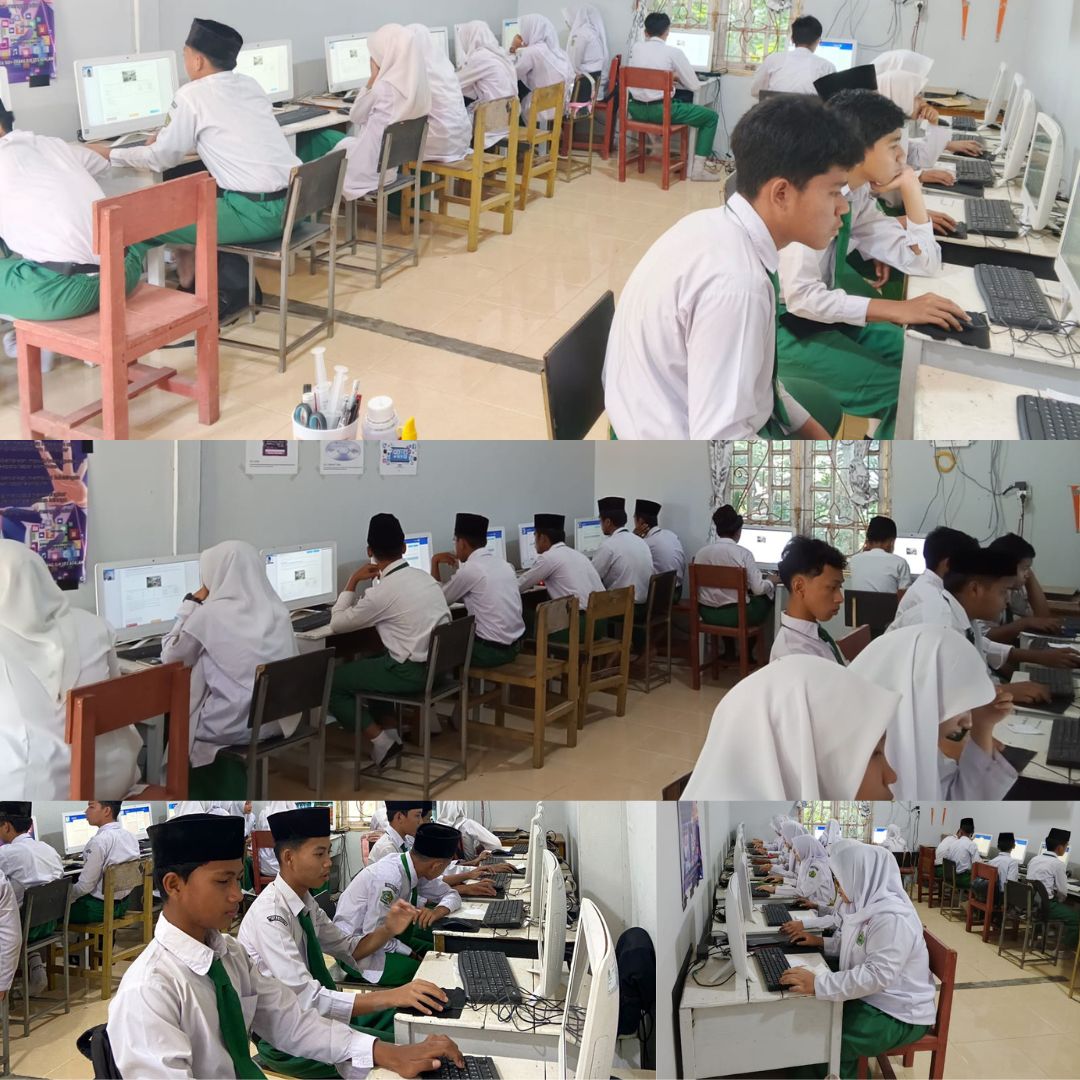 Siswa MTsN 2 Natuna Lakukan Simulasi Pelaksanaan TKA sebagai Bentuk Kesiapan Ujian